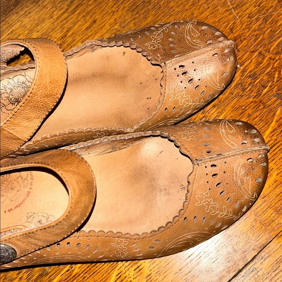 Taos Tango Mary Jane Leather Wedge Sandal Size EU 39 US 8 - Picture 3 of 7